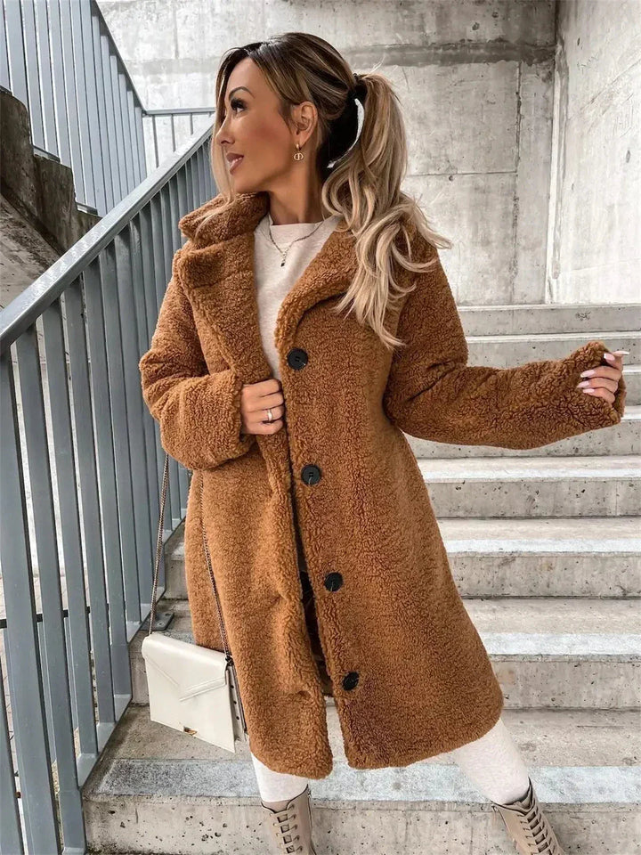 Grace & Jess | Plush Button Coat