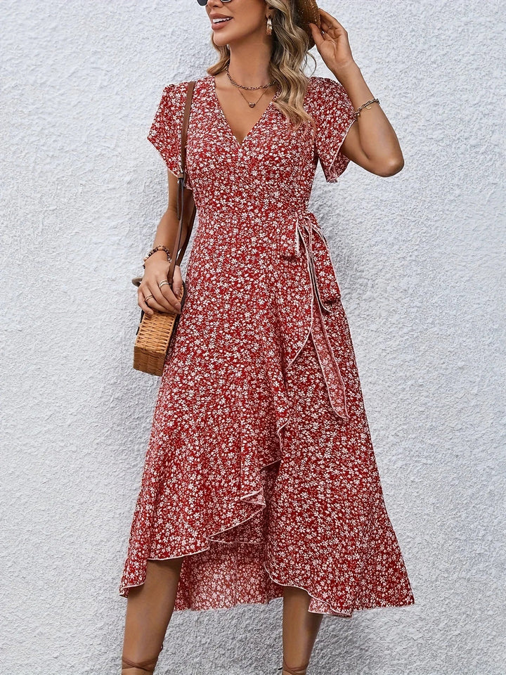 Grace & Jess | Floral Mini Wrap Dress