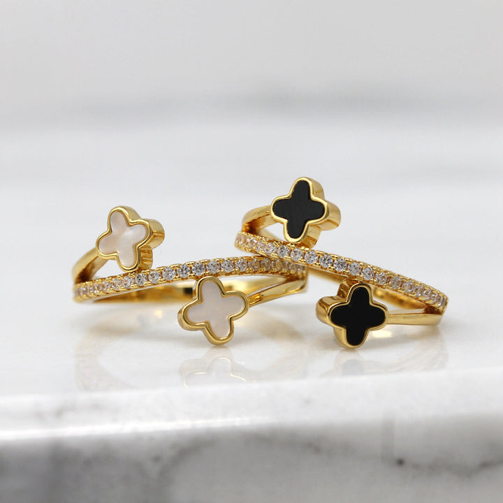 Grace & Jess |  Stainless Steel (Gold & Faux Pearl)