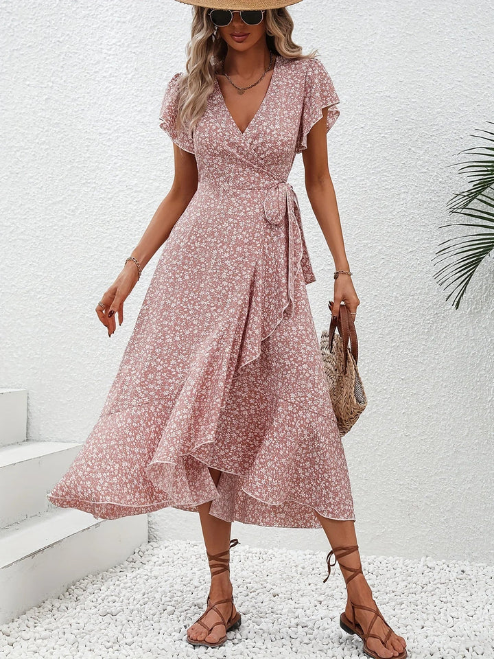 Grace & Jess | Floral Mini Wrap Dress