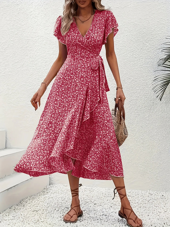 Grace & Jess | Floral Mini Wrap Dress