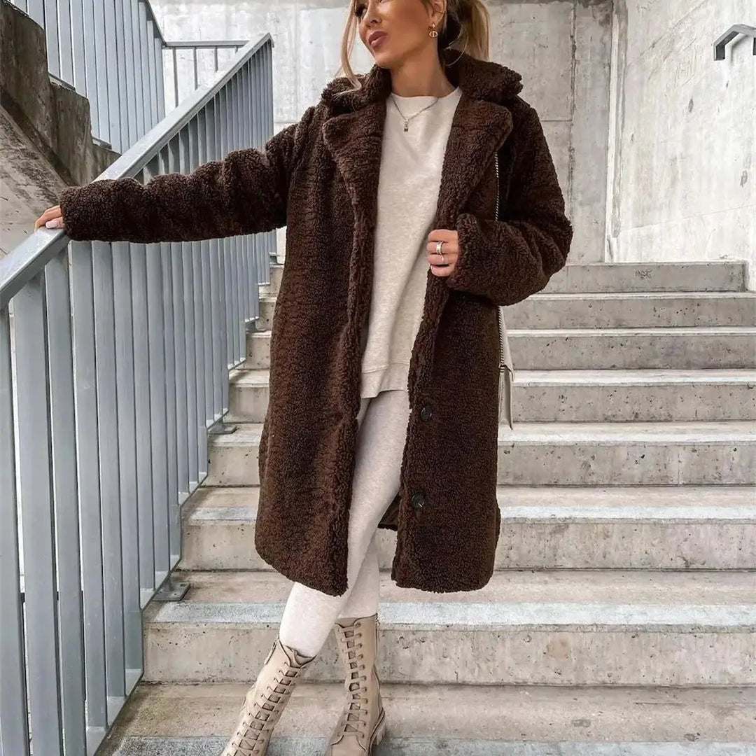 Grace & Jess | Plush Button Coat