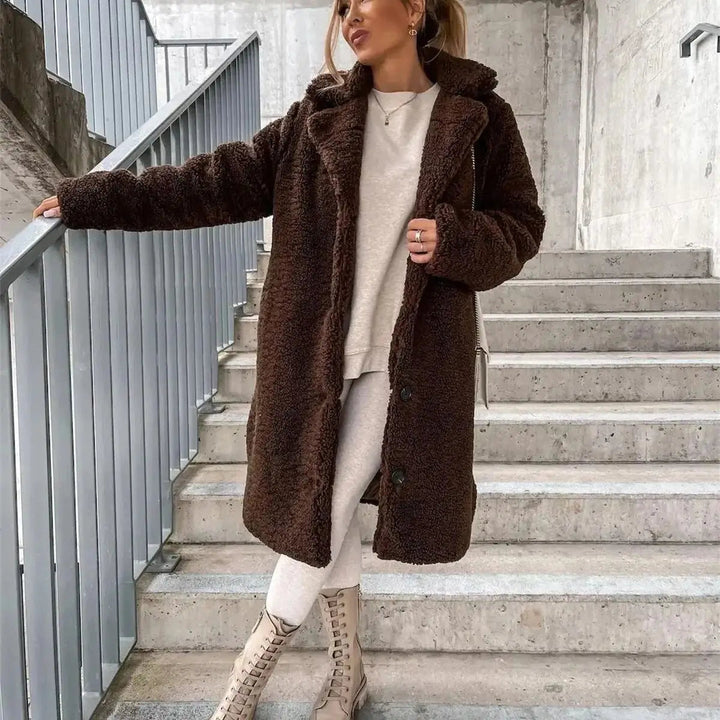 Grace & Jess | Plush Button Coat