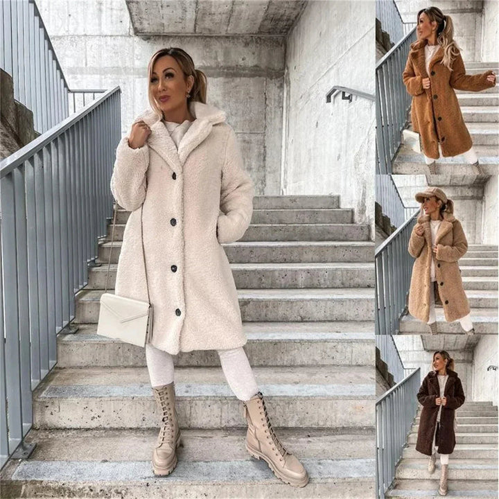 Grace & Jess | Plush Button Coat