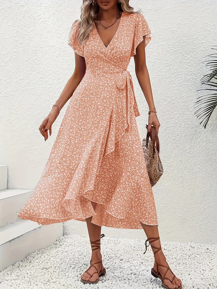 Grace & Jess | Floral Mini Wrap Dress