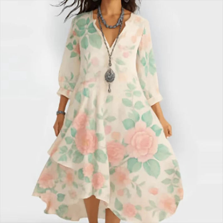 Grace & Jess | Elegant Floral Midi Dress