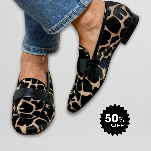 Grace & Jess | Orthopedic Leopard Print Loafers