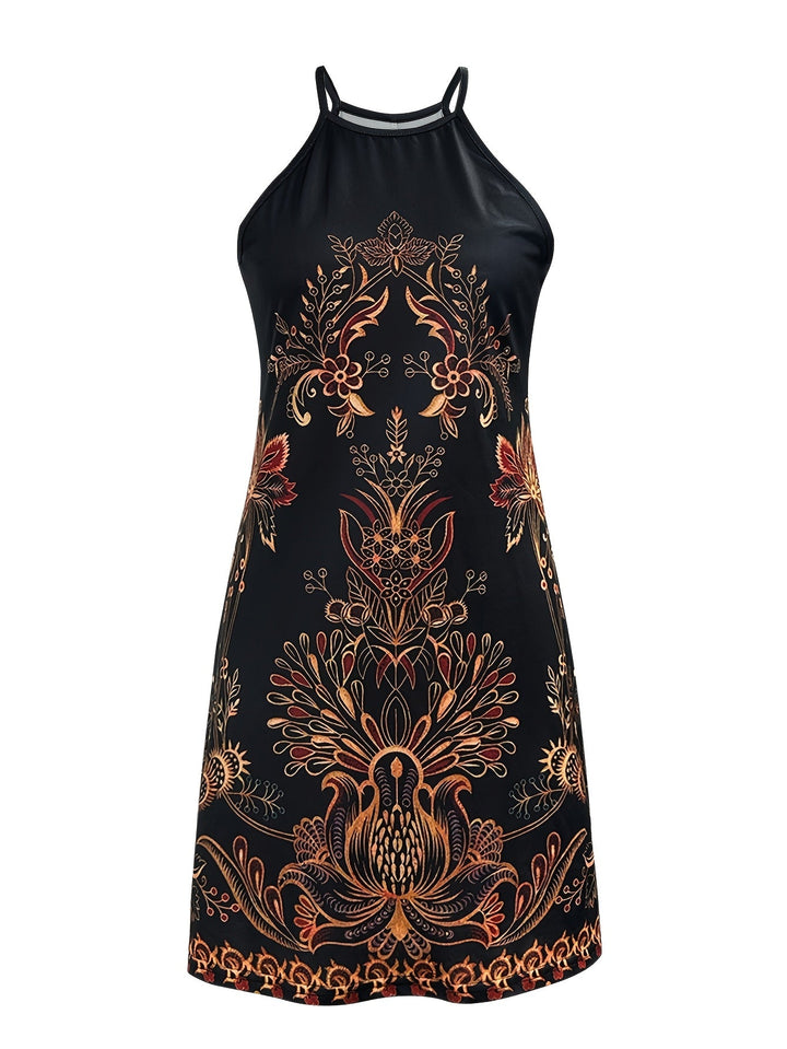 Grace & Jess | Floral Print Halter Dress