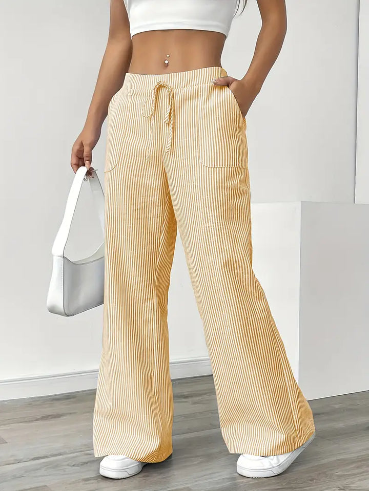 Grace & Jess | Striped Pant With Pockets