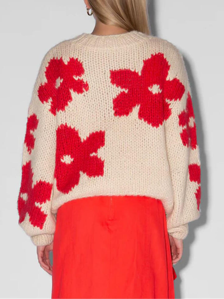 Grace & Jess | Crew Neck Floral Sweater