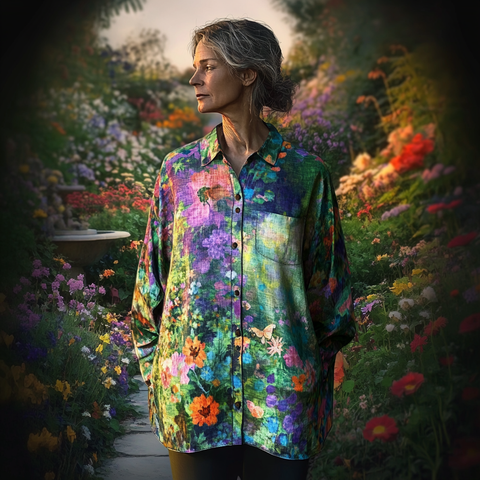 Grace & Jess | HAND-PAINTED FLORAL BLOUSE