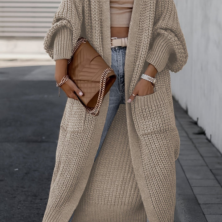 Grace & Jess | Elegant Deep V-Neck Long Sleeve Cardigan