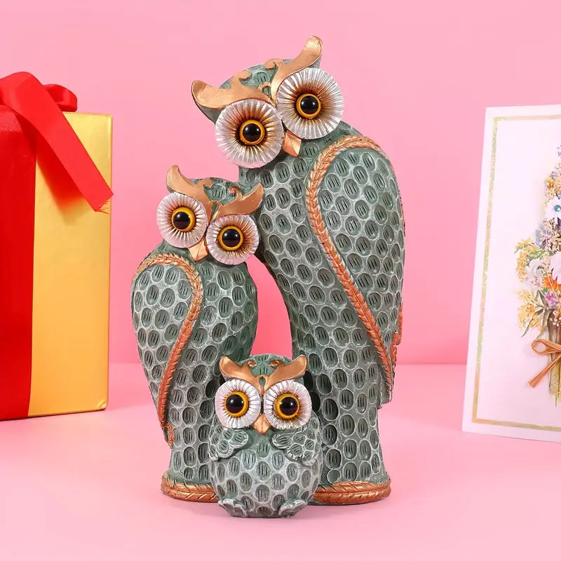 Grace & Jess |  Modern Owl Family Figurine