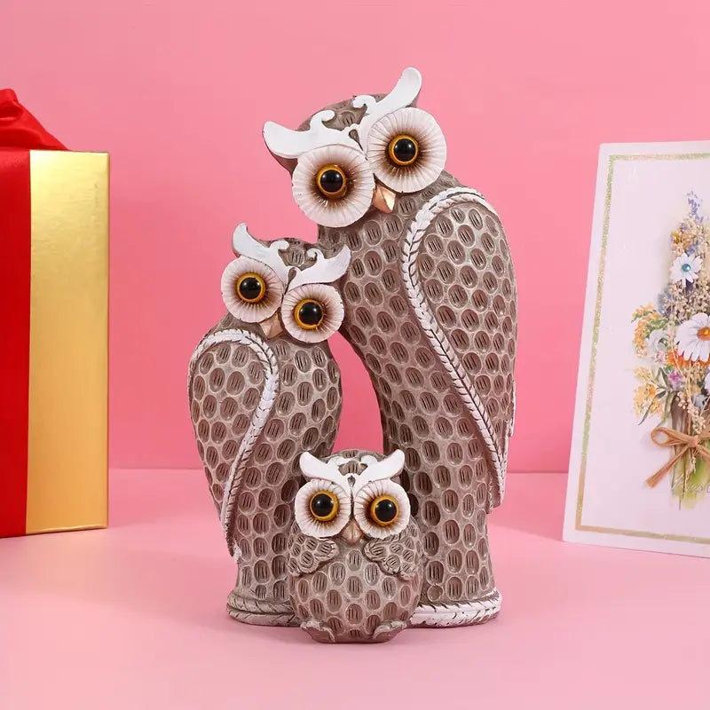 Grace & Jess |  Modern Owl Family Figurine