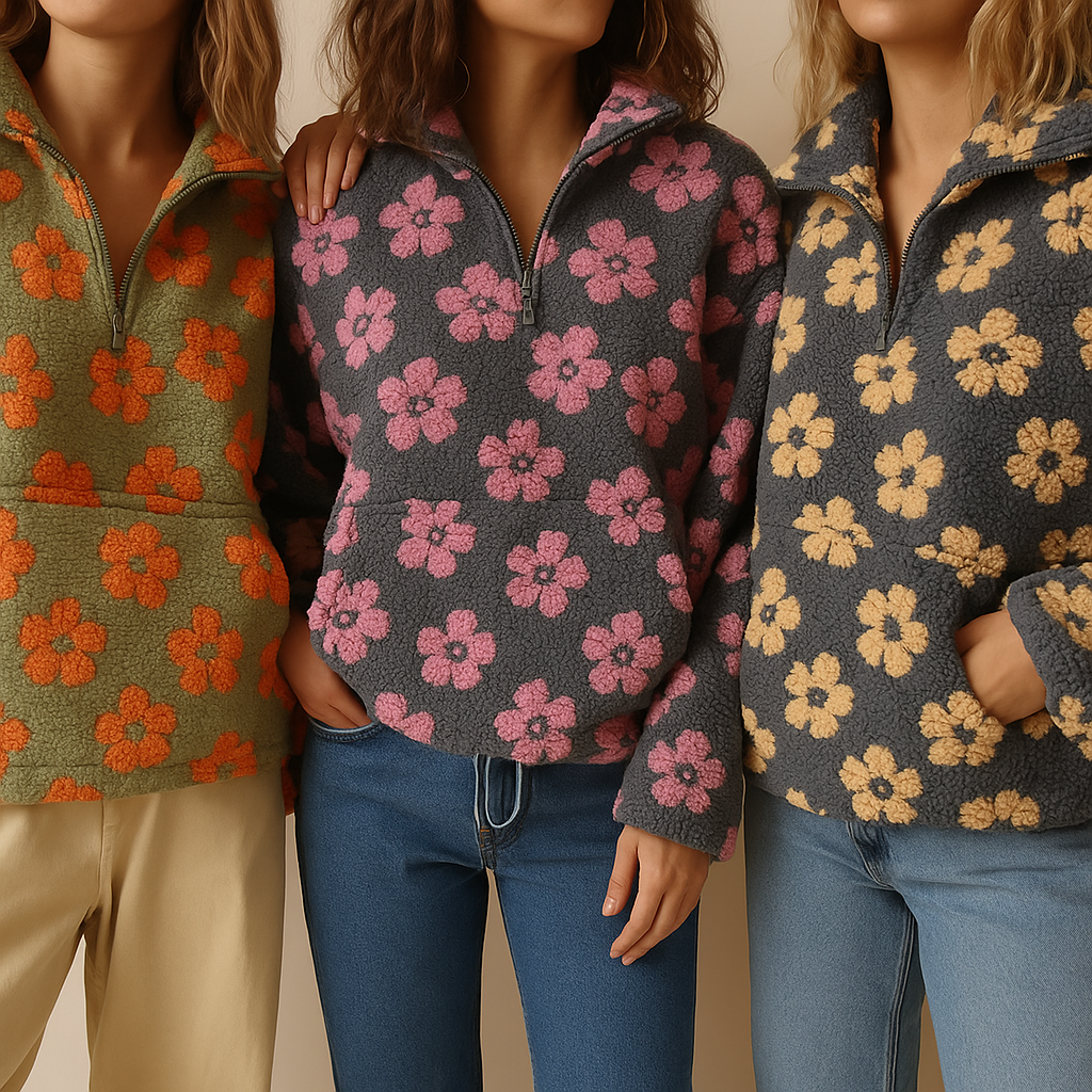 Grace & Jess | Floral Fleece Sweater