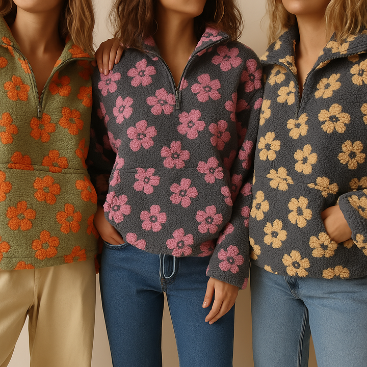 Grace & Jess | Floral Fleece Sweater