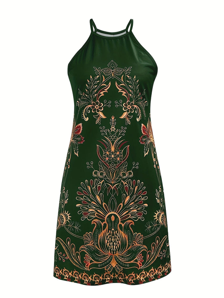 Grace & Jess | Floral Print Halter Dress