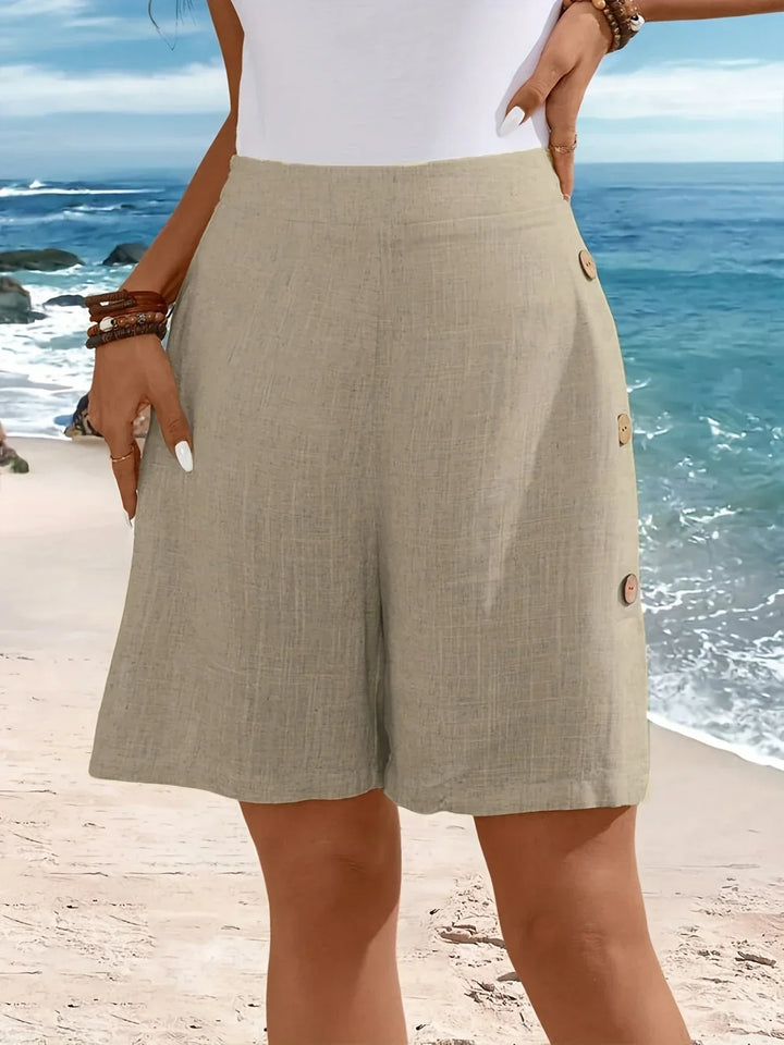 Grace & Jess | Comfortable Shorts With Buttons