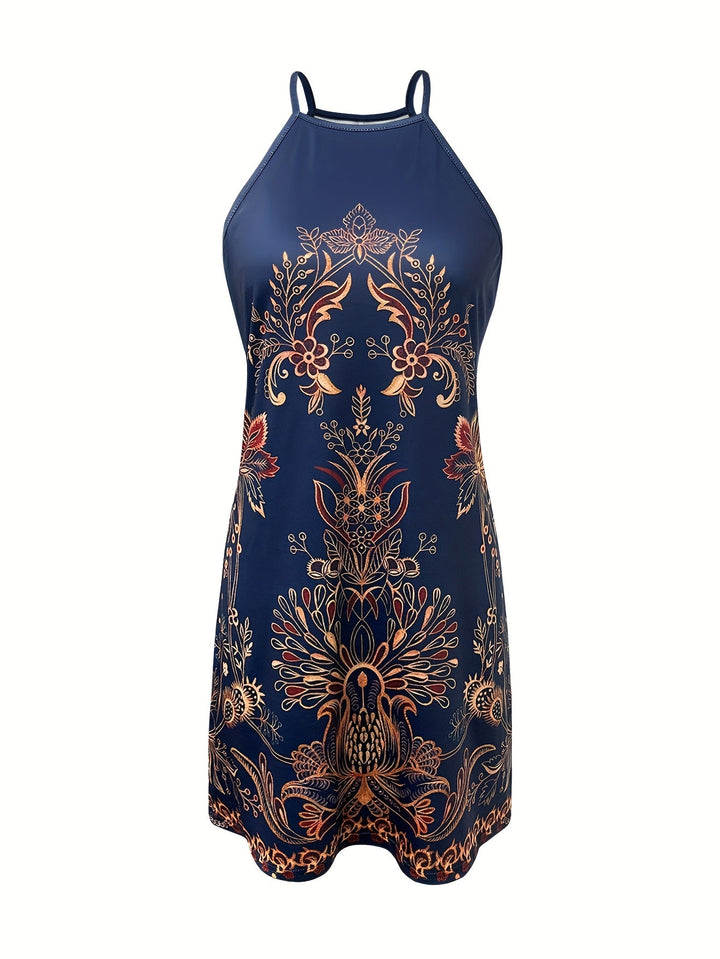 Grace & Jess | Floral Print Halter Dress