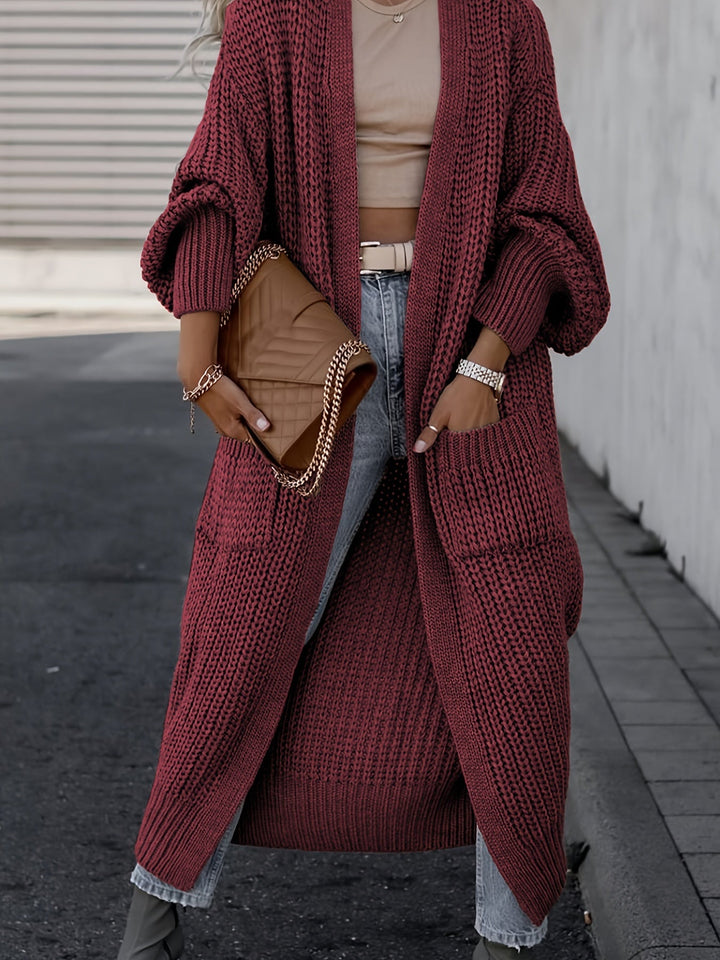 Grace & Jess | Elegant Deep V-Neck Long Sleeve Cardigan