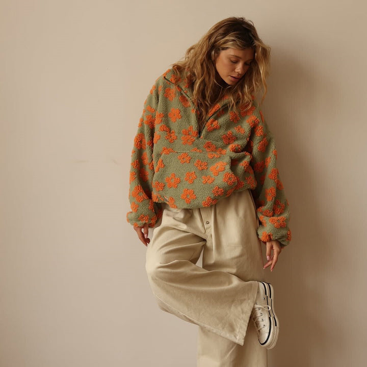Grace & Jess | Floral Fleece Sweater