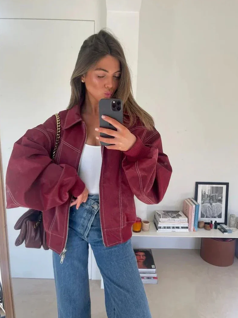 Grace & Jess | Oversized Contrast Jacket