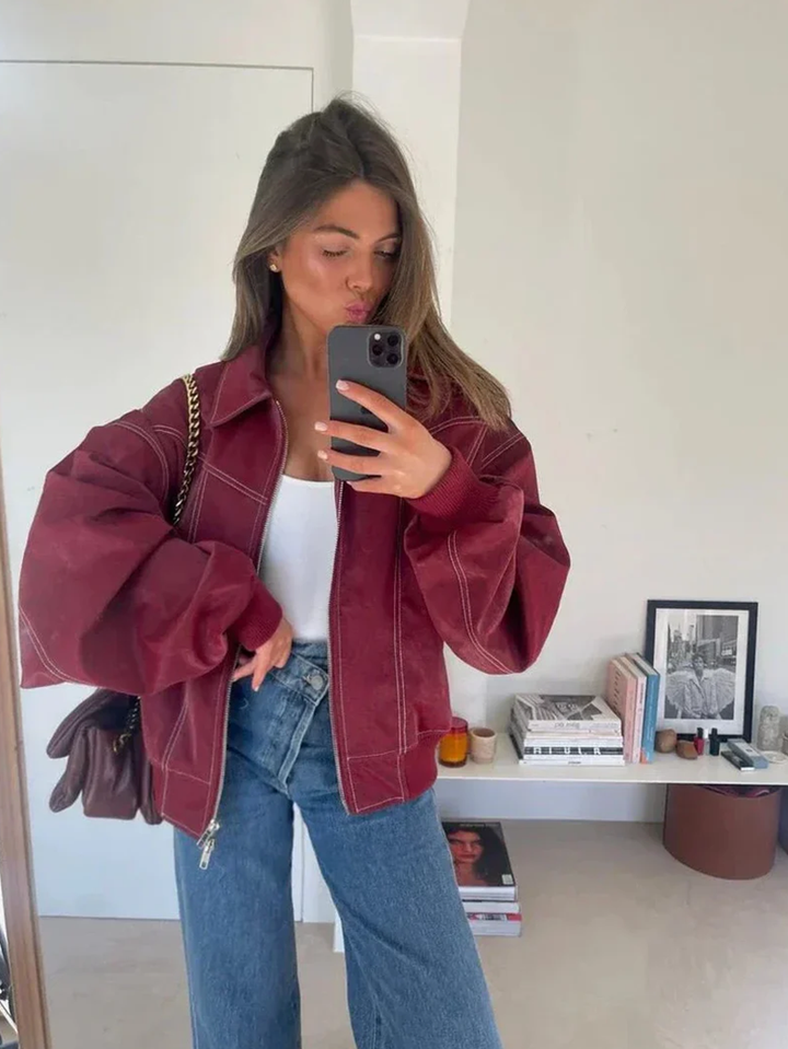 Grace & Jess | Oversized Contrast Jacket