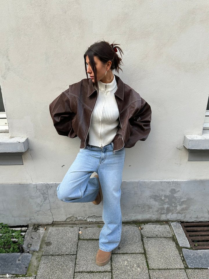Grace & Jess | Oversized Contrast Jacket
