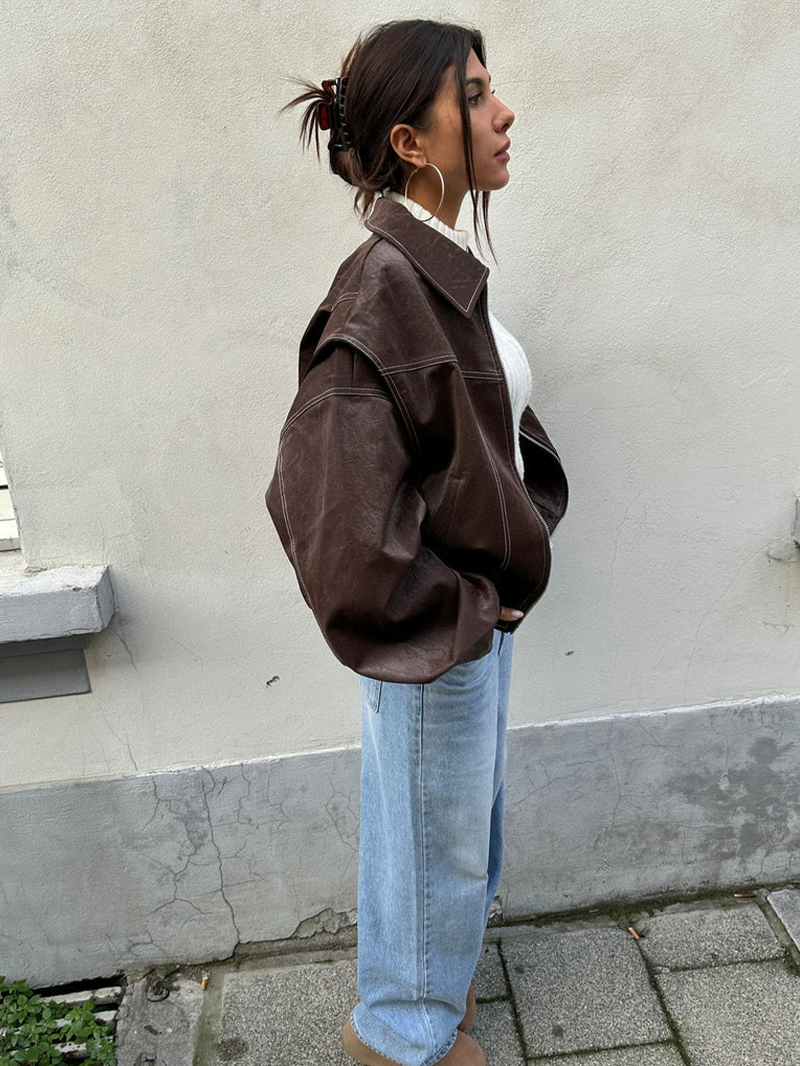 Grace & Jess | Oversized Contrast Jacket