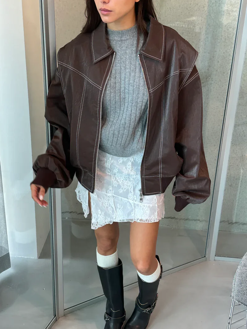 Grace & Jess | Oversized Contrast Jacket
