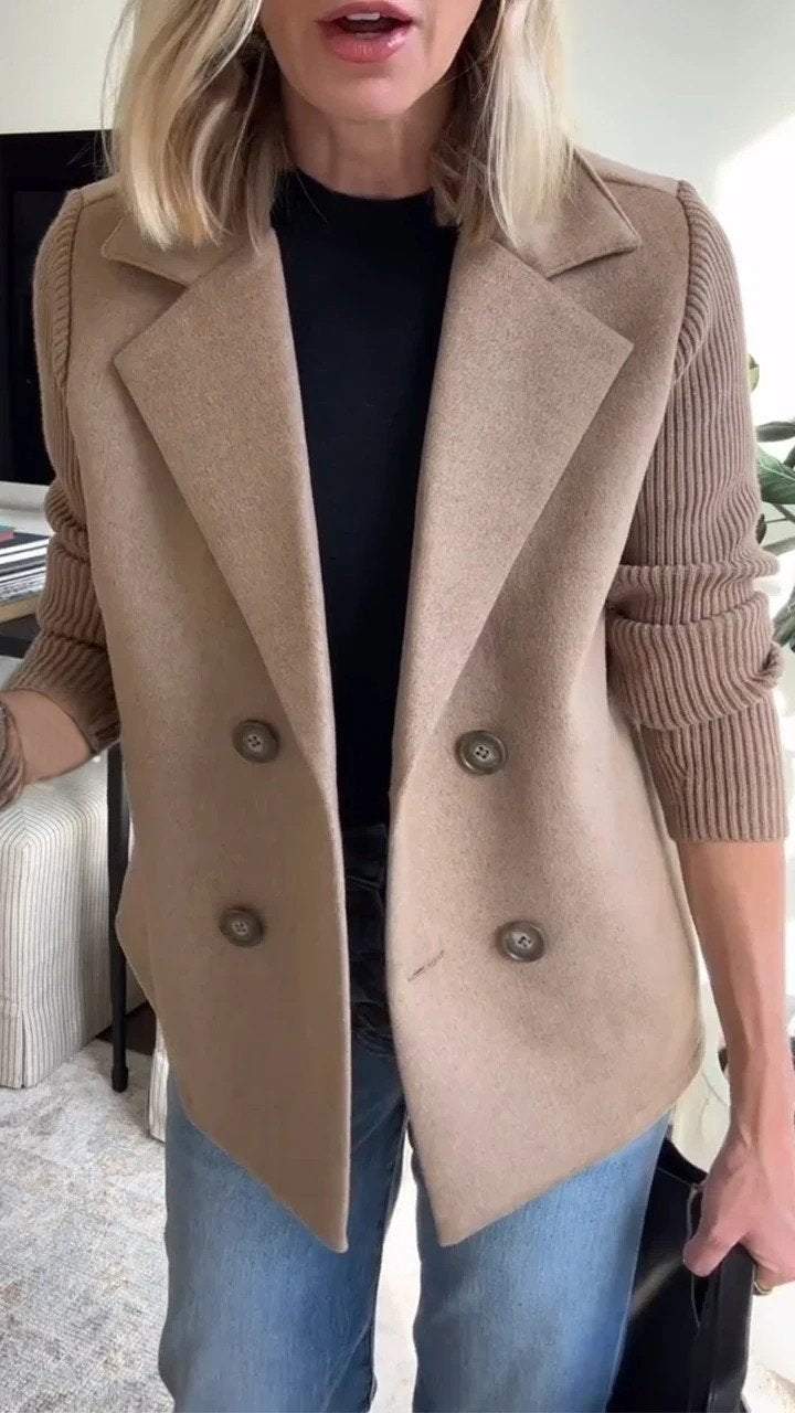 Grace & Jess | Knit-Sleeve Blazer