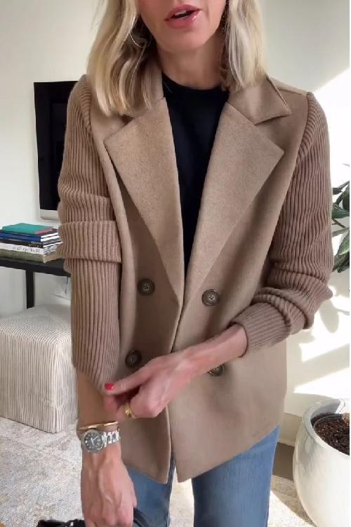 Grace & Jess | Knit-Sleeve Blazer