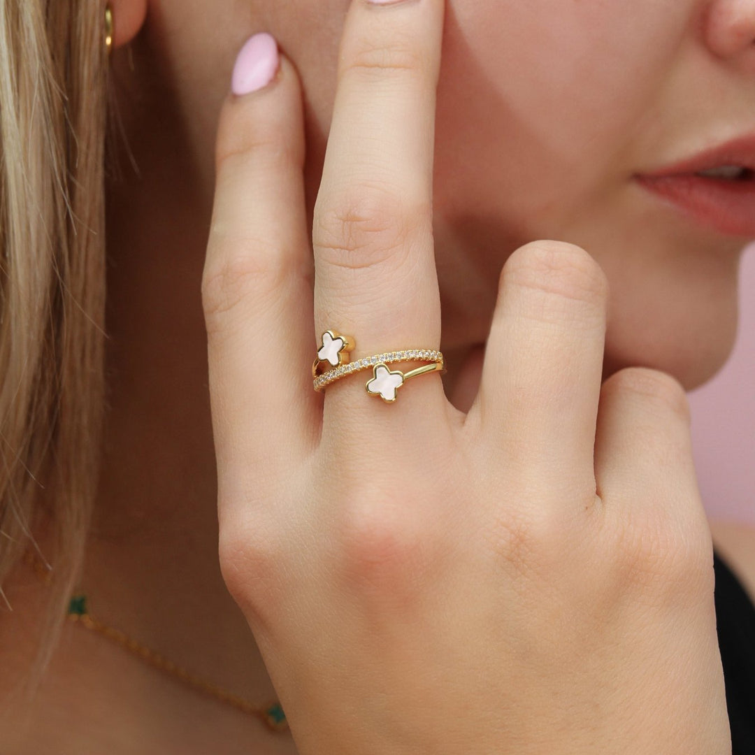Grace & Jess |  Stainless Steel (Gold & Faux Pearl)