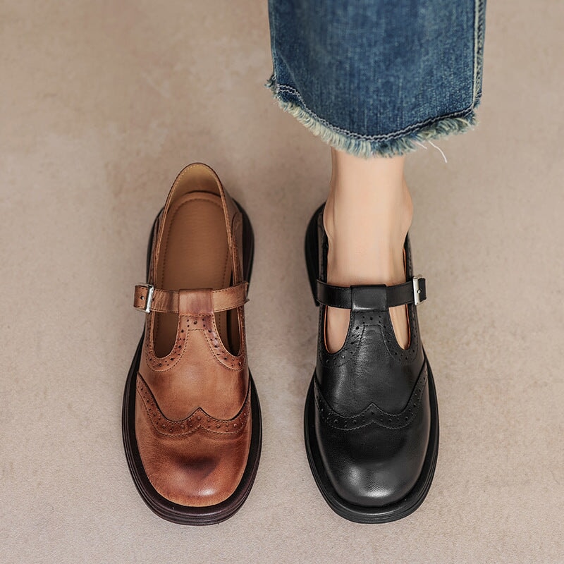 Grace & Jess | Elegant Mary Jane Leather Shoes
