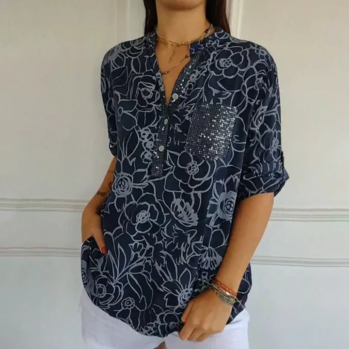 Grace & Jess |  Printed Button-Up Shirt