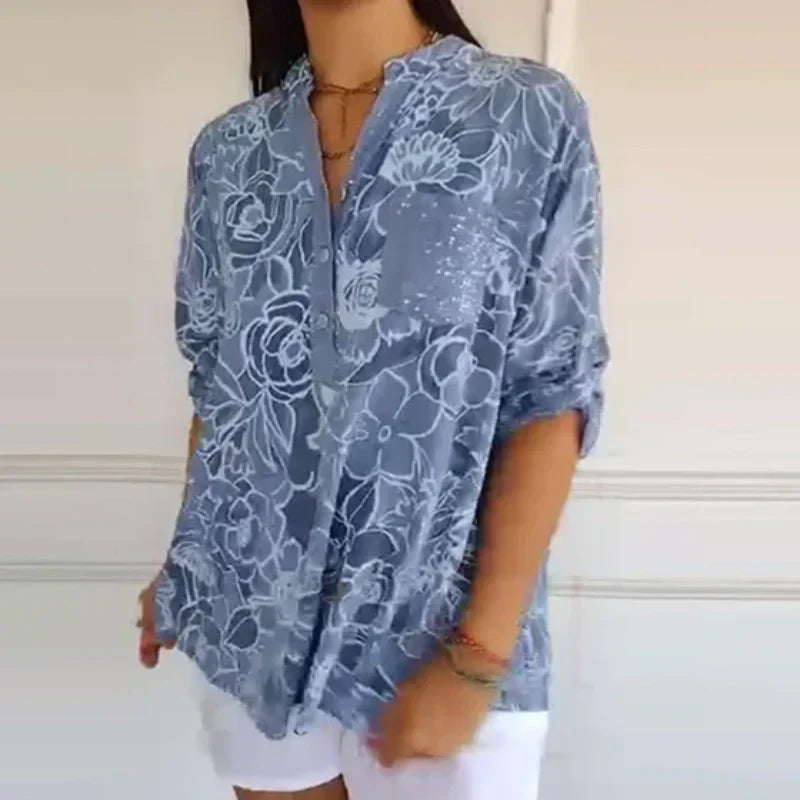 Grace & Jess |  Printed Button-Up Shirt