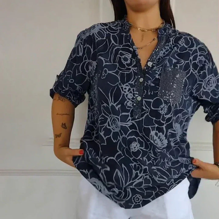 Grace & Jess |  Printed Button-Up Shirt