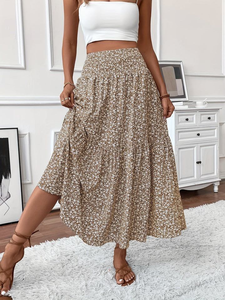 Grace & Jess | Tiered Floral Maxi Skirt