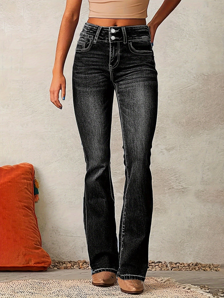 Ivyra | High-Waisted Flared Jeans