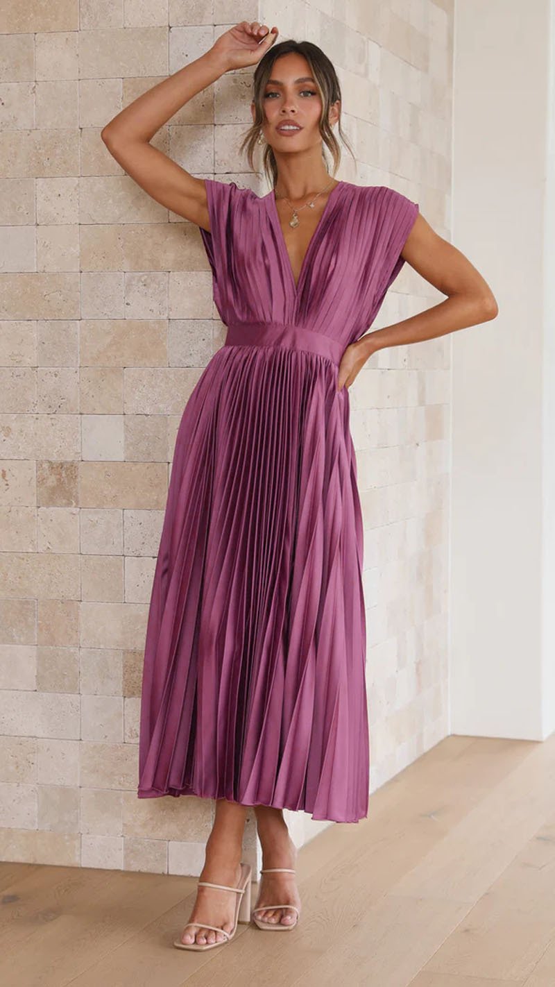 Madisyn | Women's Pleated Skirt Dress