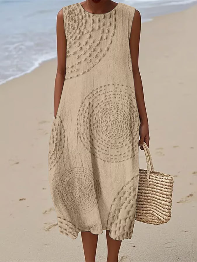 Cove | Women's Textured Sleeveless Beach Midi Dress