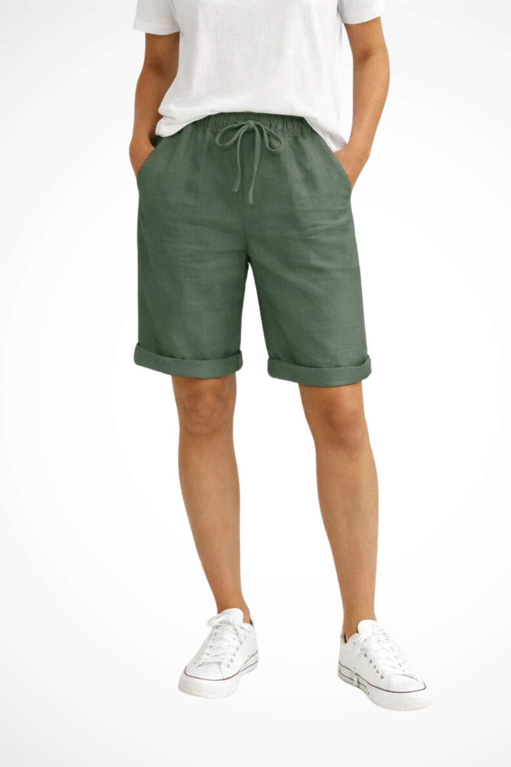 Lila | Women's Relaxed Fit Linen Bermuda Shorts
