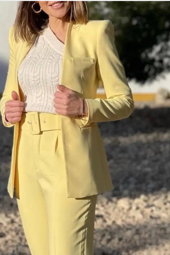 Valentina | Women's Tailored Blazer & Wide Leg Trousers Suit Set