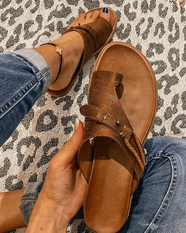 Ismera | Women's Toe Ring Slip-On Boho Summer Slides