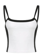 Vireya | Women's Contrast Trim Square Neck Cropped Cami Top