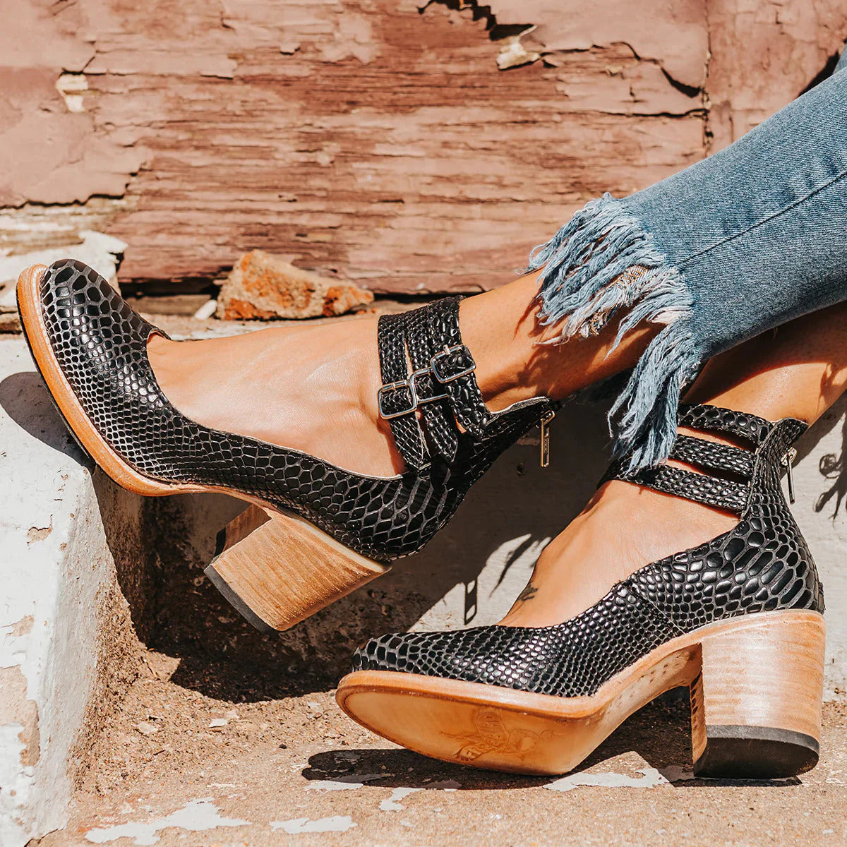 Debora | Women's Block Heel Strap Shoes