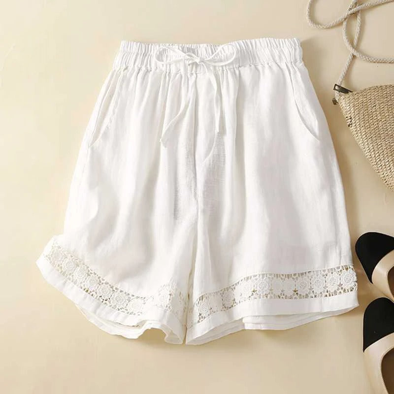 Amabel | Women's Embroidered Hem Summer Shorts