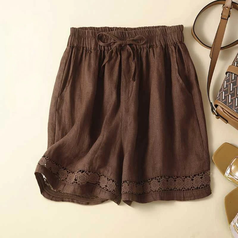 Amabel | Women's Embroidered Hem Summer Shorts