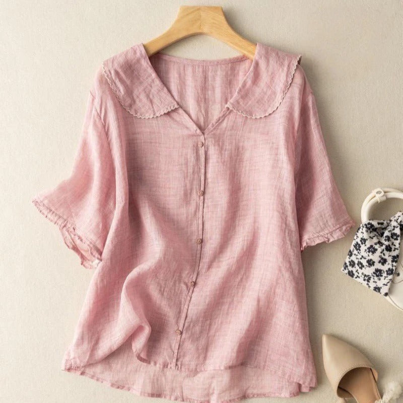 Kristi | Women's Vintage Blouse with Button Detail
