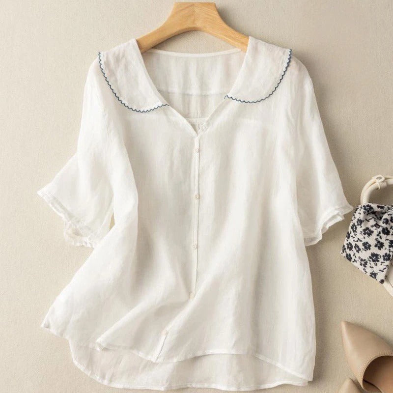 Kristi | Women's Vintage Blouse with Button Detail